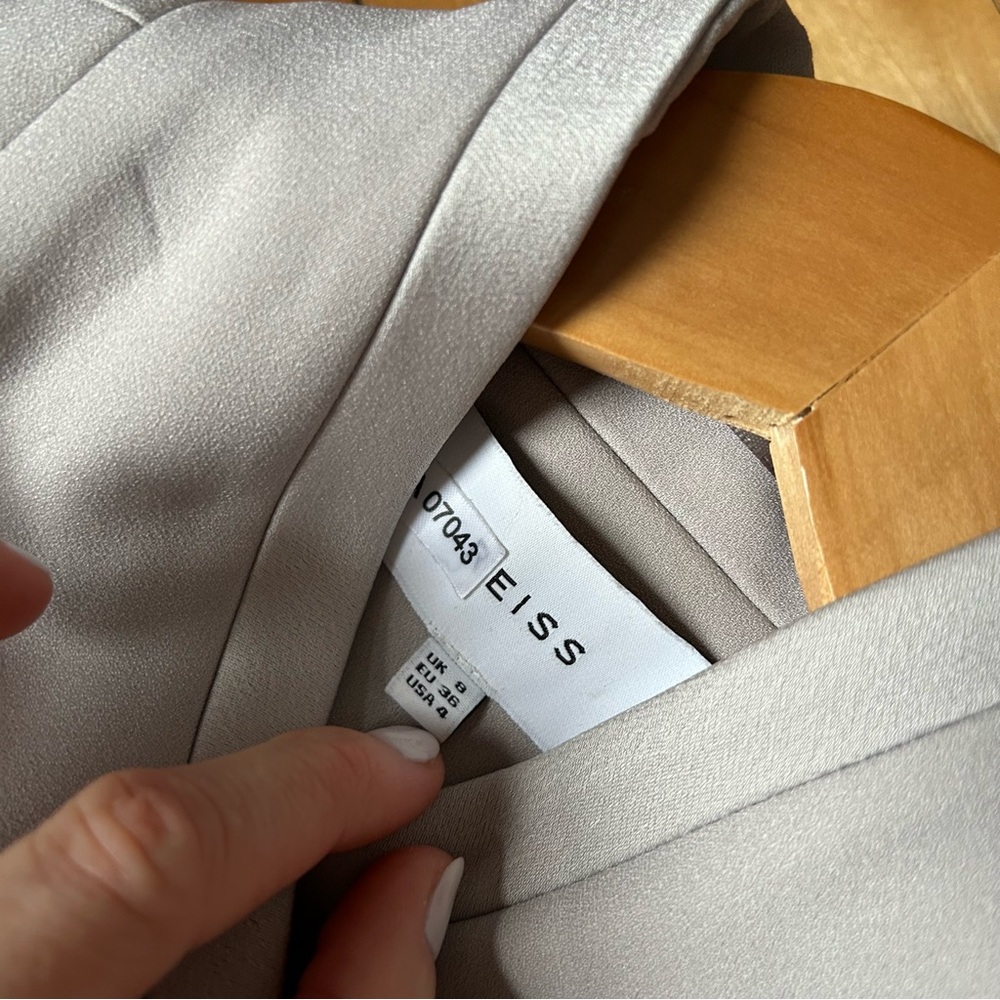 Reiss Sz 4 Clarence Light Grey Structured Classic Tailored Blazer Coat - Picture 12 of 15